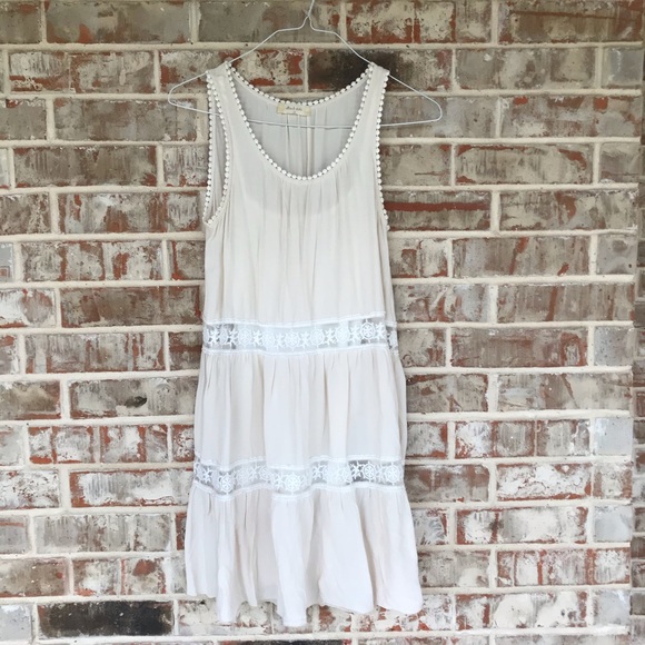 Altar'd State Dresses & Skirts - L Altar’d State Cream Lace Boho Sleeveless Dress